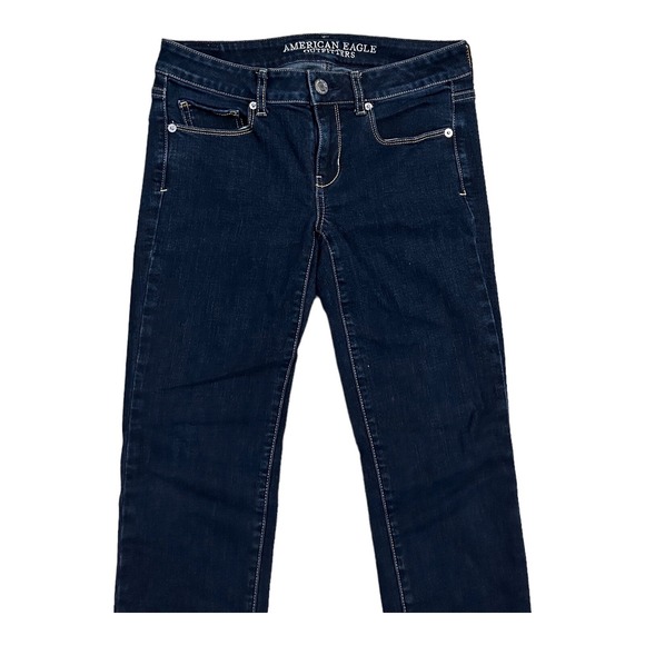American Eagle Super Skinny Stretch Jeans Women Size 4 (28x26) Dark Blue Denim - Picture 2 of 11